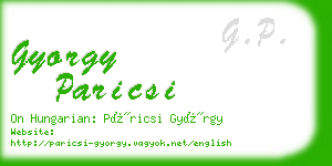 gyorgy paricsi business card